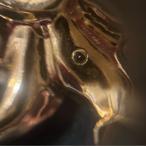 Big Avon Gold Tone Poinsettia Flower Faux Pearl Signed Brooch - Picture 7 of 10